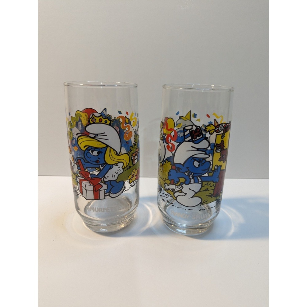 Smurf glasses vintage